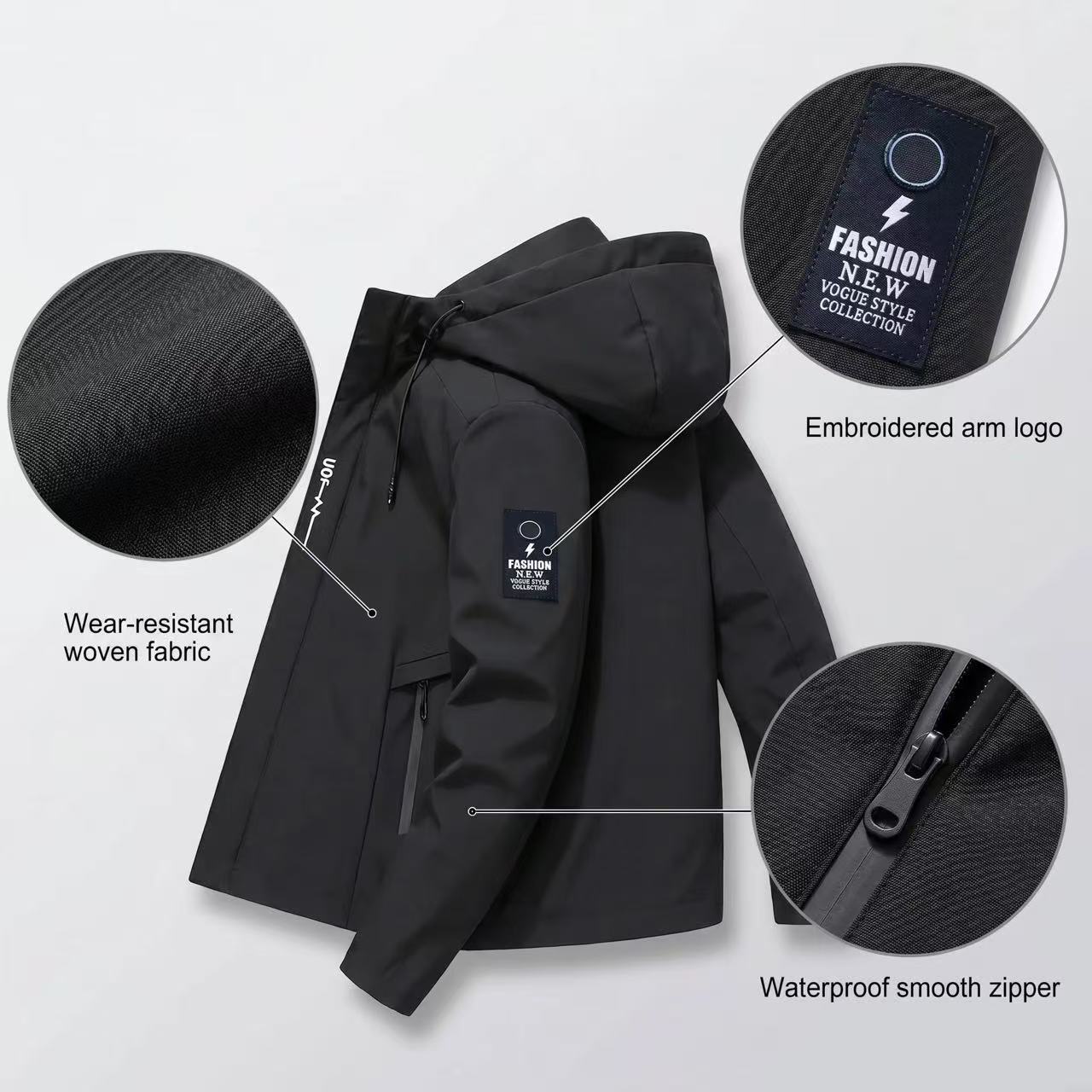 Jaqueta com capuz, design de b - Outdoor Sport Brand Jacket avaliação e preço